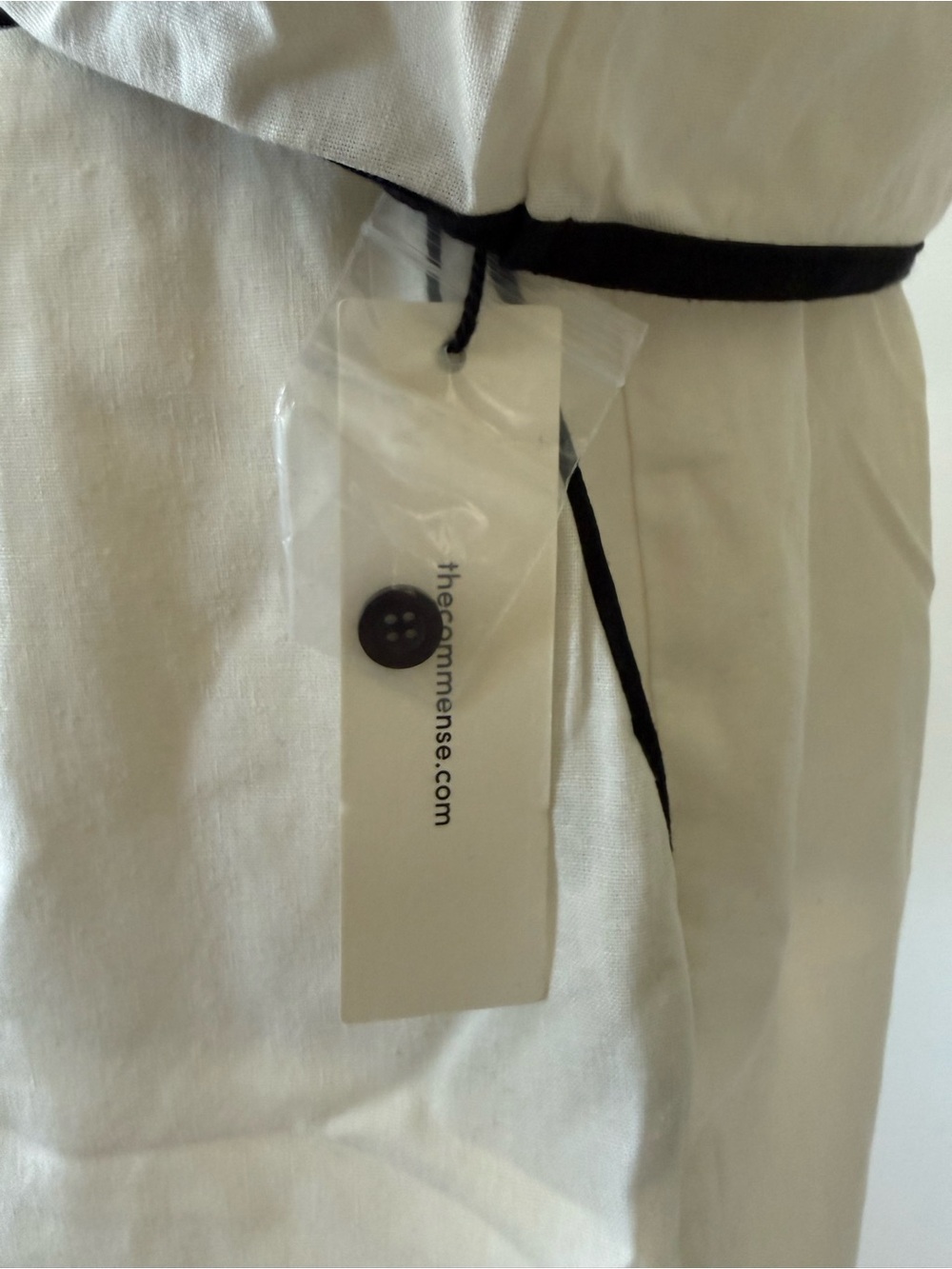 White Two-Piece Set with Black Trim - Picture 4 of 6